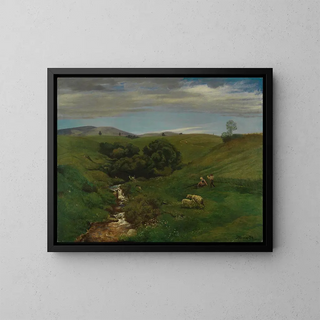 Prairie de la Forêt-Noire - Hans Thoma — framed artwork on a wall