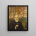 Self-portrait in front of a birch forest - Hans Thoma — framed artwork on a wall