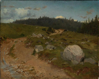 Chemin rocailleux au bord de la forêt - Hans Thoma — artwork view