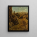 Valley of the Tauber with view of Rothenburg - Hans Thoma — framed artwork on a wall