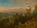 Les ruines du château de Hohenbaden surplombant la vallée du Rhin - Hans Thoma — artwork view