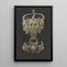 Three Satyr Masks - Hans Thoma — framed artwork on a wall