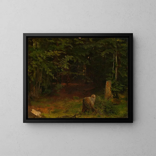 Interior Forest - Hans Thoma — framed artwork on a wall