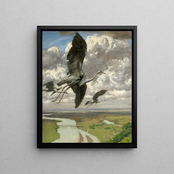 Birds of Wonder - Hans Thoma — framed artwork on a wall