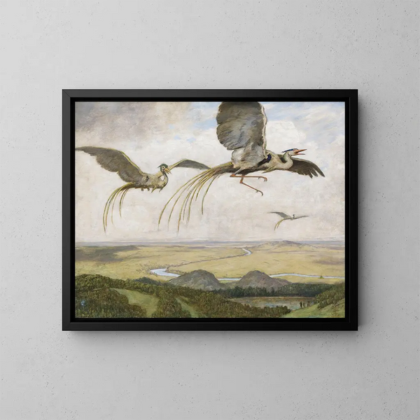 Bird Wonderful - Hans Thoma — framed artwork on a wall