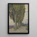 Cypress at Villa d'Este under the treetops a round of three putti - Hans Thoma — framed artwork on a wall