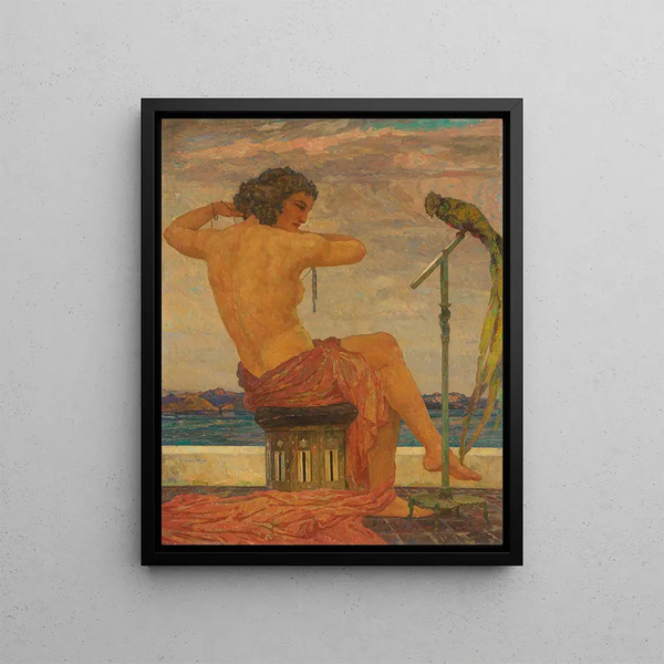 Act with Paradiesvogel - Hans Unger — framed artwork on a wall
