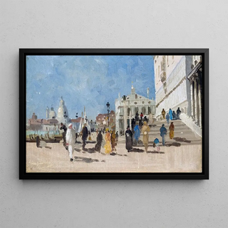 Impression de Venise, Riva degli Schiavoni - Hans von Bartels — framed artwork on a wall