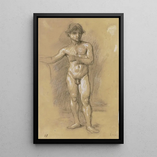 Hans Von Mares - Akt eines jungen stehenden Mannes.webp