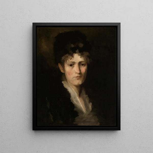 Portrait Painting of Miss zur Westen - Hans von Marées — framed artwork on a wall