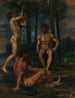 Three young men under orange trees - Hans von Marées — artwork view
