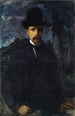 Self-portrait with top hat - Hans von Marées — artwork view