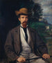 Self-portrait with yellow hat - Hans von Marées — artwork view
