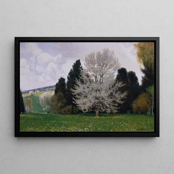 Spring in the Viennese Forest - Hans Wild — framed artwork on a wall