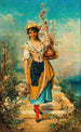 Une belle marchande de fleurs - Hans Zatzka — artwork view