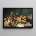 Fruit Still Life Painting - Hans Zatzka — framed artwork on a wall