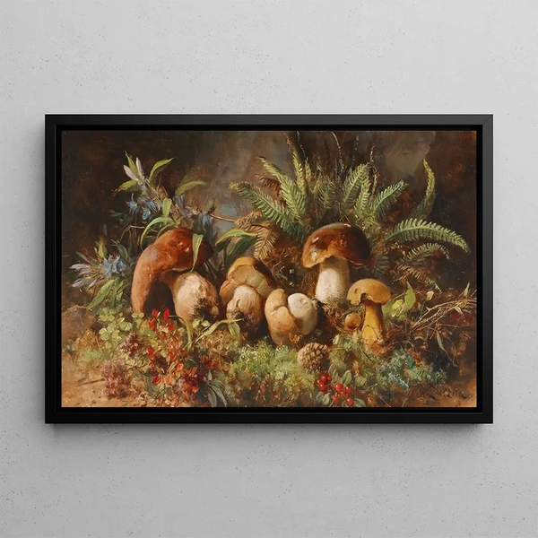 Lucky Clovers Painting - Hans Zatzka — framed artwork on a wall