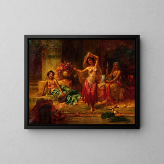 Harem Entertainment - Hans Zatzka — framed artwork on a wall