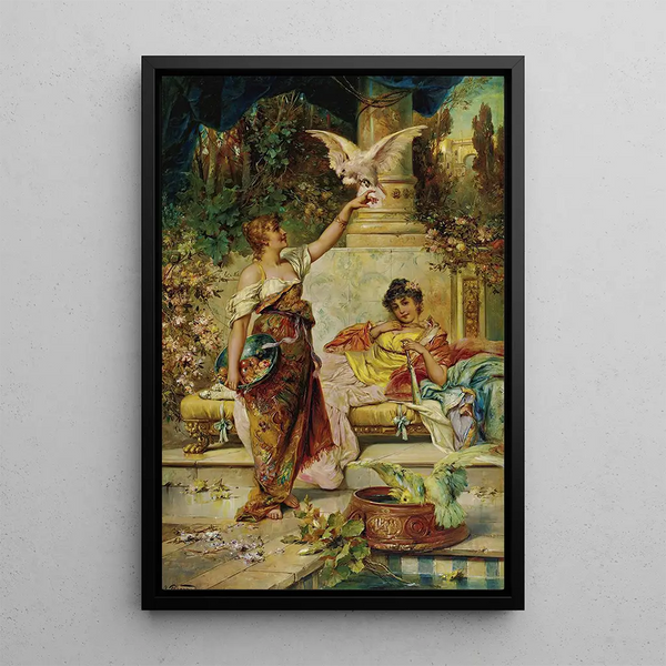 La Vie Extraordinaire - Hans Zatzka — framed artwork on a wall