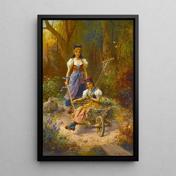 Voyage joyeux - Hans Zatzka — framed artwork on a wall