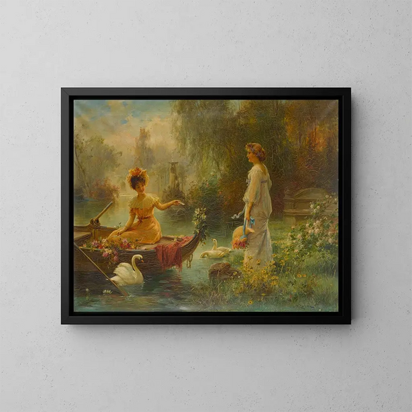 Mail from the other side of the Atlantic - Hans Zatzka — framed artwork on a wall