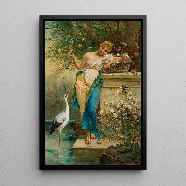 Oriental Beauty - Hans Zatzka — framed artwork on a wall