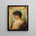 Portrait painting of a young woman - Hans Zatzka — framed artwork on a wall