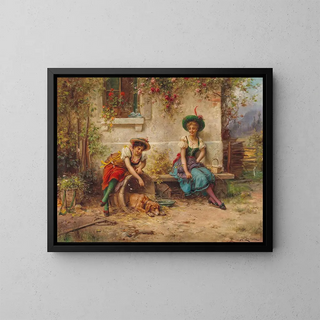 Spirits of Nature - Hans Zatzka — framed artwork on a wall