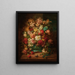 Nature morte aux fleurs et aux papillons - Hans Zatzka — framed artwork on a wall
