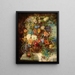 Summer Flowers Painting on a Ledge - Hans Zatzka — framed artwork on a wall