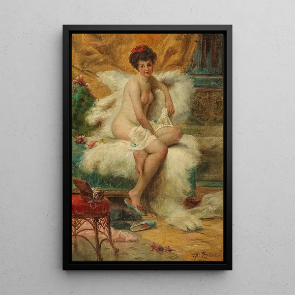 The jewelry box - Hans Zatzka — framed artwork on a wall
