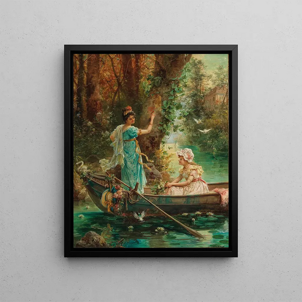 The message of love - Hans Zatzka — framed artwork on a wall