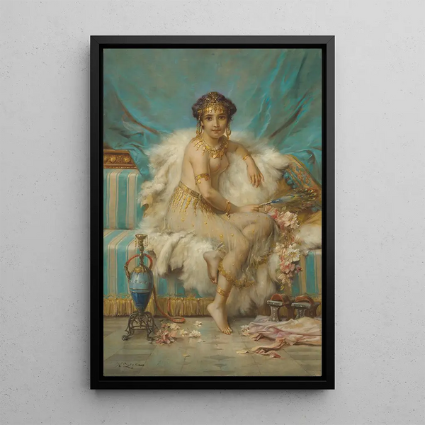 L'Odalisque - Hans Zatzka — framed artwork on a wall