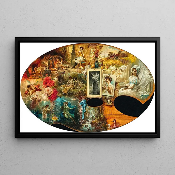 The painter's palette - Hans Zatzka — framed artwork on a wall