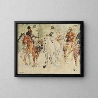 La Sortie à cheval - Hans von Faber du Faur — framed artwork on a wall