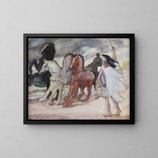 Quadriga Painting - Hans von Faber du Faur — framed artwork on a wall