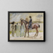 Cavalier in blue dress - Hans von Faber du Faur — framed artwork on a wall