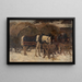 Horses at Rest - Hans von Hayek — framed artwork on a wall
