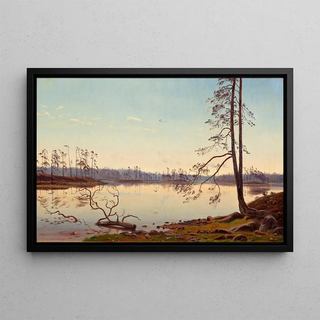 Summer Morning Painting - Harald Foss — framed artwork on a wall