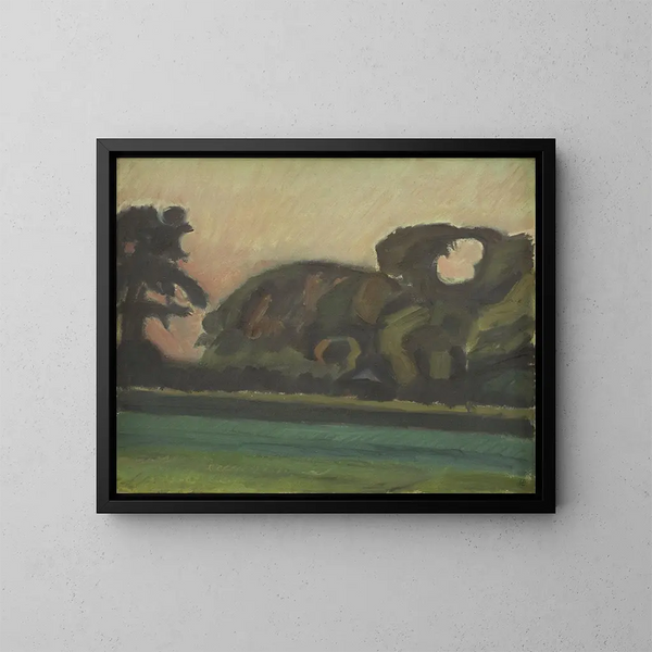 Landscape after Sunset - Harald Giersing — framed artwork on a wall