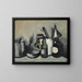 Still life with bottle - Harald Giersing — framed artwork on a wall