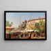 Rue du marché à Constantinople avec Sainte-Sophie - Harald Jerichau — framed artwork on a wall