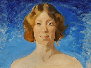 Portrait of the painter Bertha Dorph - Harald Slott-Møller — artwork view