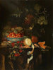 Fruit Still Life with a Chinese Porcelain Bowl and Strawberries - Harmen Loeding — artwork view