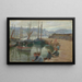 Boys on the wall of Penzance port - Harold Charles Francis Harvey — framed artwork on a wall