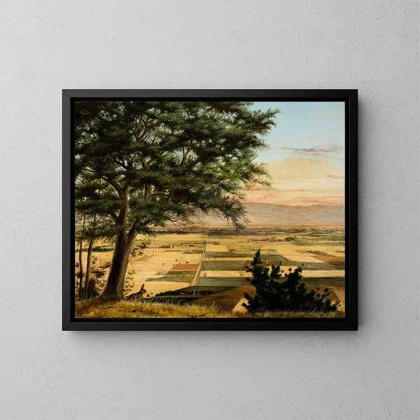 Valley of Santa Clara - Harold G Peelor — framed artwork on a wall
