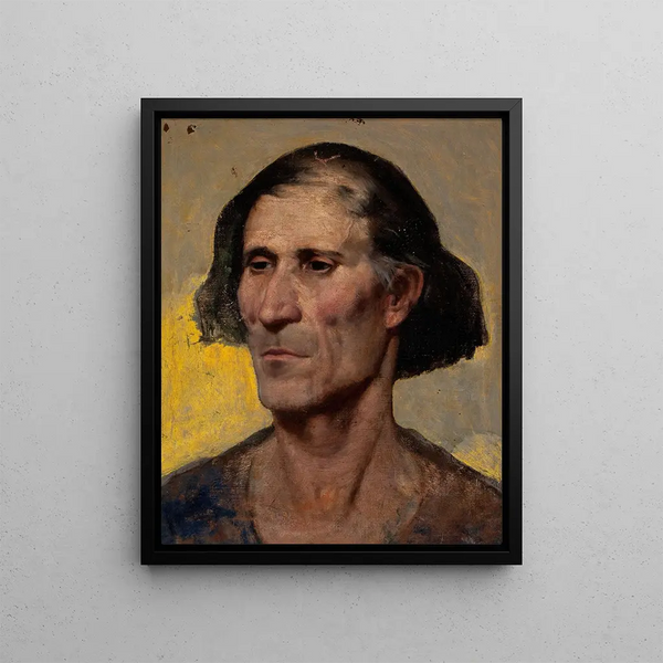 Portrait of a Man - Harold Gilman — framed artwork on a wall