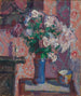 Roses dans un vase bleu - Harold Gilman — artwork view