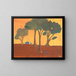 Trees - Harold Lloyd Neal — framed artwork on a wall