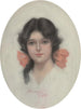 Brune painting with a pink bow - Harrison Fisher — artwork view